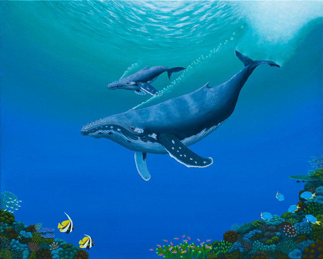 Nurturing In Tropical Waters - Original Artwork by Darrell Hook