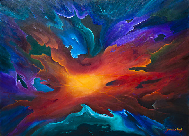 Vortex of Colours - Abstract original canvas by Darrell Hook